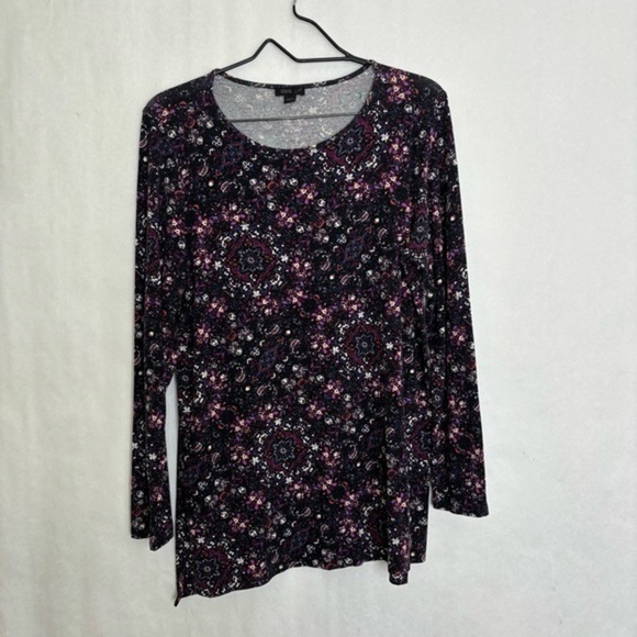 5/$25 J. Jill floral tunic long sleeves medium - Picture 1 of 3